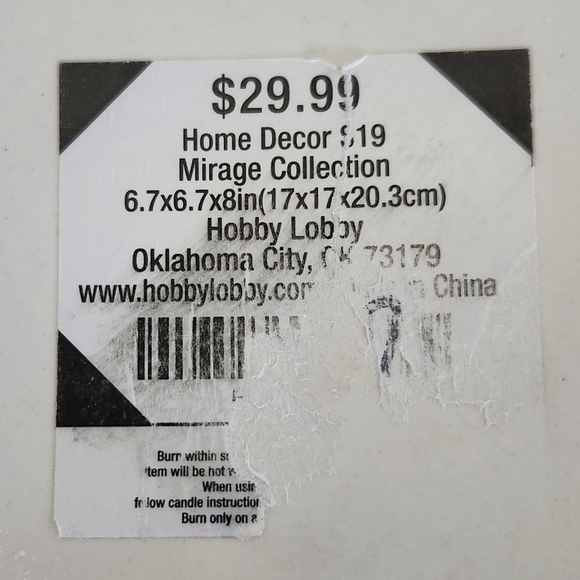 🏠 Hobby Lobby White Ceramic Geometric Vase – Mirage Collection Elegant Ambiance - Picture 10 of 13